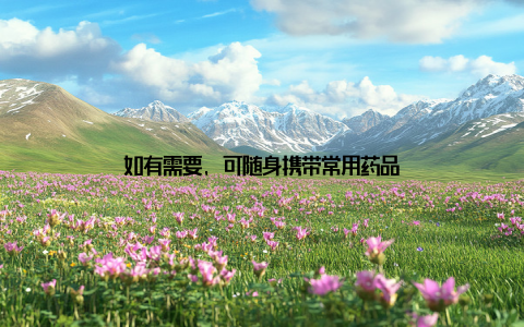 如有需要, 可随身携带常用药品